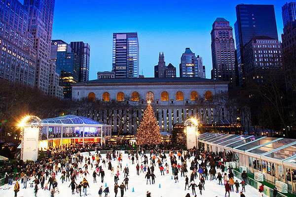 Christmas in NYC bryant park winter village